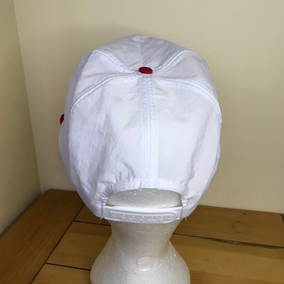 Bar-DE Transportation Embroidered Nylon Trucker Cap Vintage White & Red Brim Hat - Picture 3 of 6